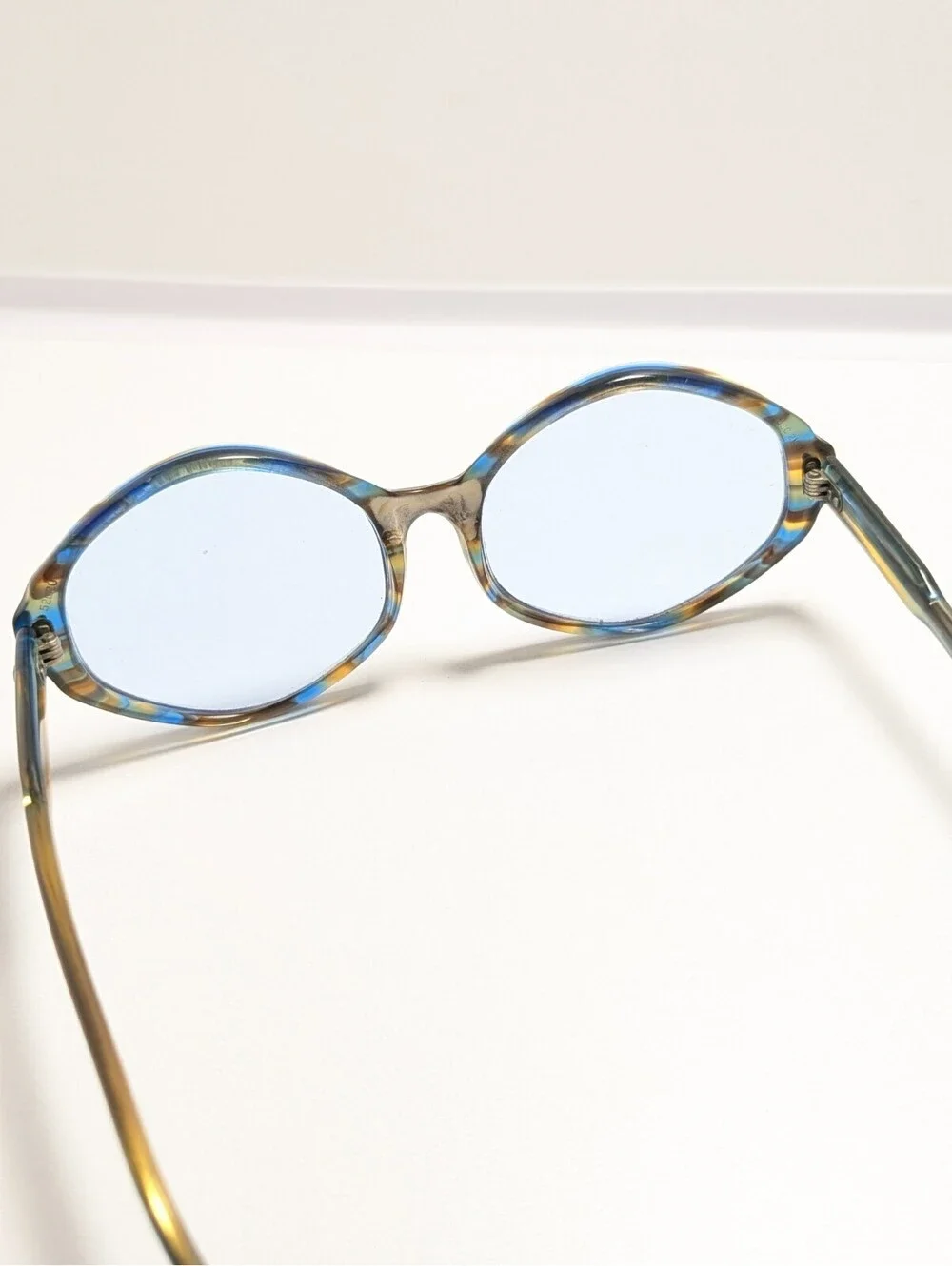 Vintage Retro Light Blue Classic Multicolor Geometrical Fashion Sunglasses